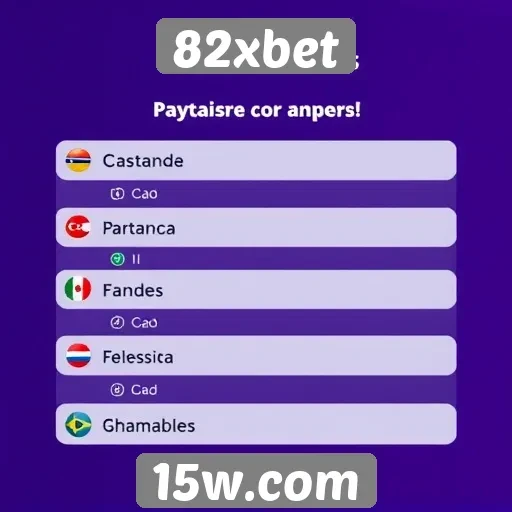 Métodos de pagamento aceitos na 82xbet
